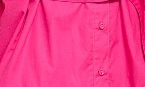 Ramy Brook Pleated Belted Flutter Sleeve Minidress In Pink Petunia