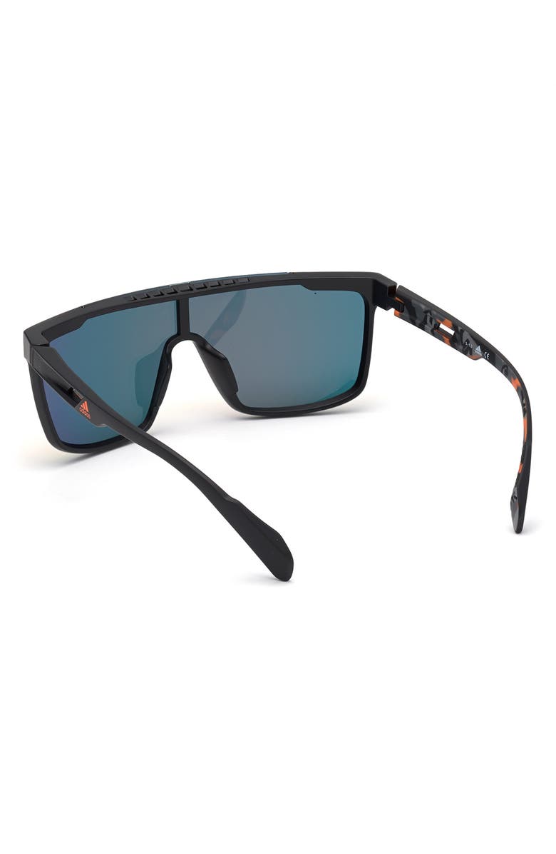 adidas Shield Sunglasses, Alternate, color, Matte Black / Brown Mirror