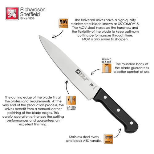 Richardson Sheffield Universal 8-inch Chef's Knife In Silver