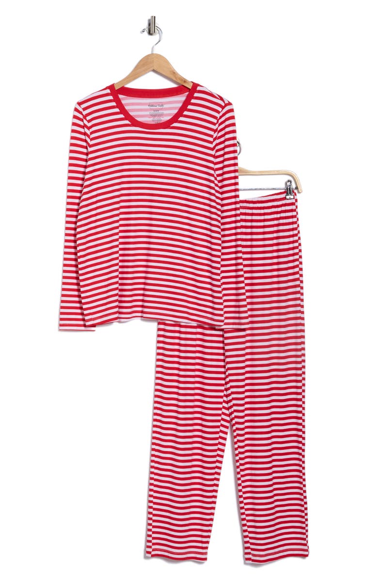 Pillow Talk Stripe Long Sleeve Pajamas, Alternate, color, Red Candy Cane Stripe