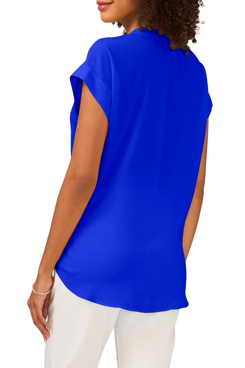 Split Neck Georgette Blouse, Alternate, color, GODDESS BLUE