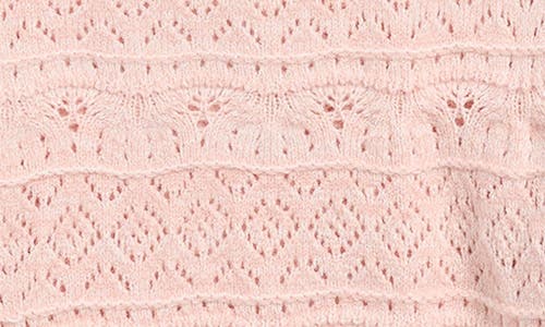 Vigoss Kids' Pointelle Knit Sweater In Brown