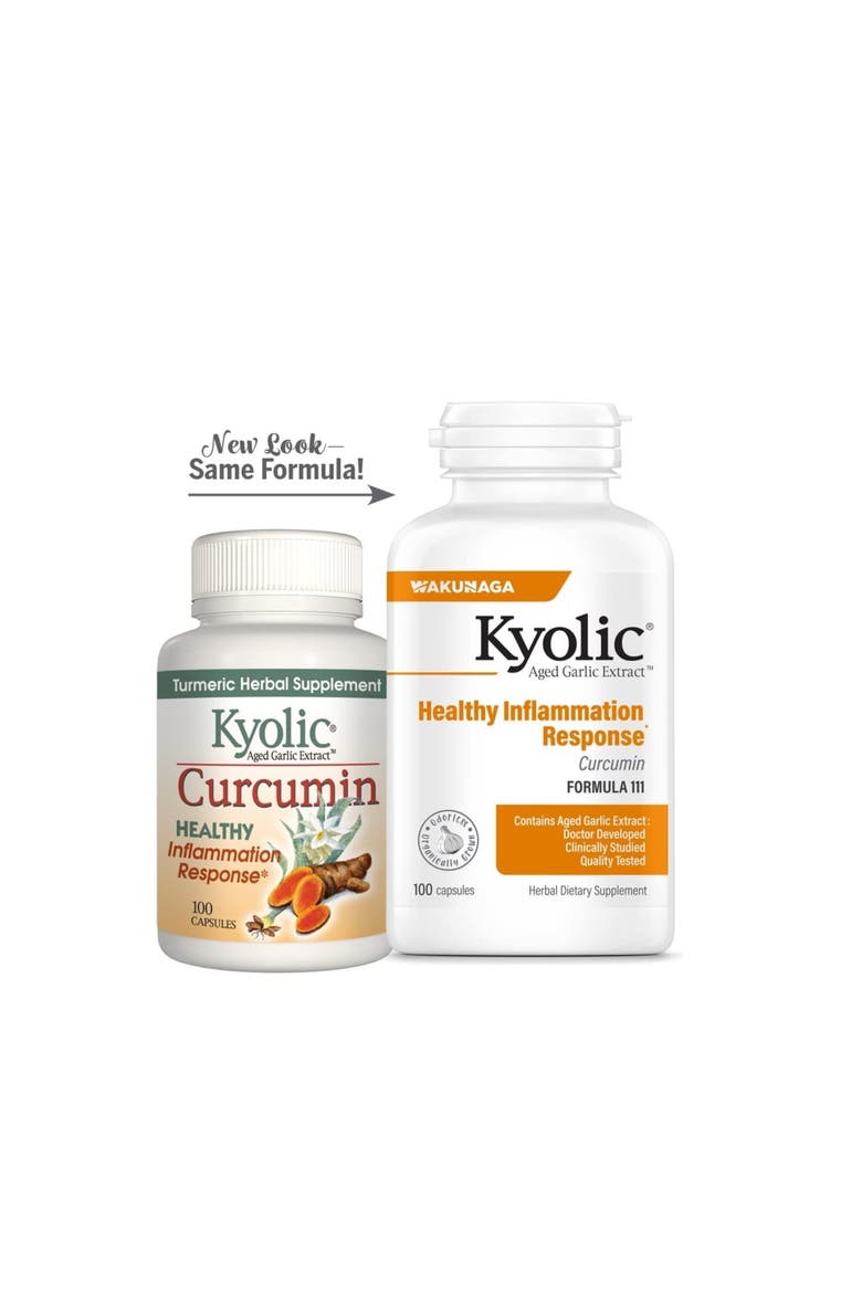 Aged Garlic Extract Formula 111, Healthy Inflammation Response, Curcumin, 100 Capsules, Alternate, color, None