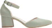 Forever & Always Shoes Marcelle Low Block Heel Pumps