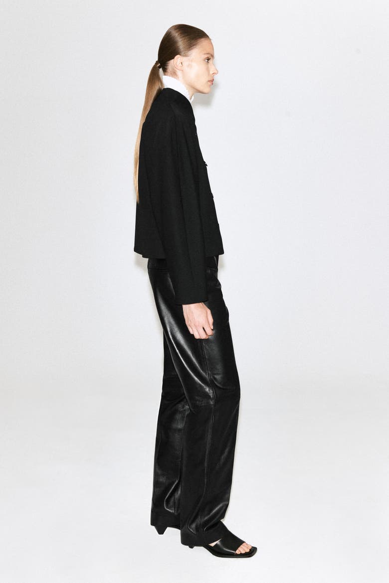 Sculpted Stand-Collar Jacket, Alternate, color, BLACK