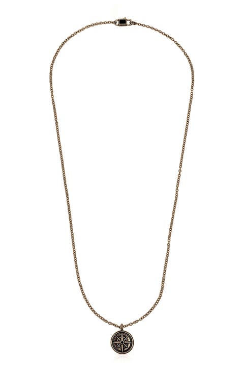 Men's All Signs Point North Pendant Necklace
