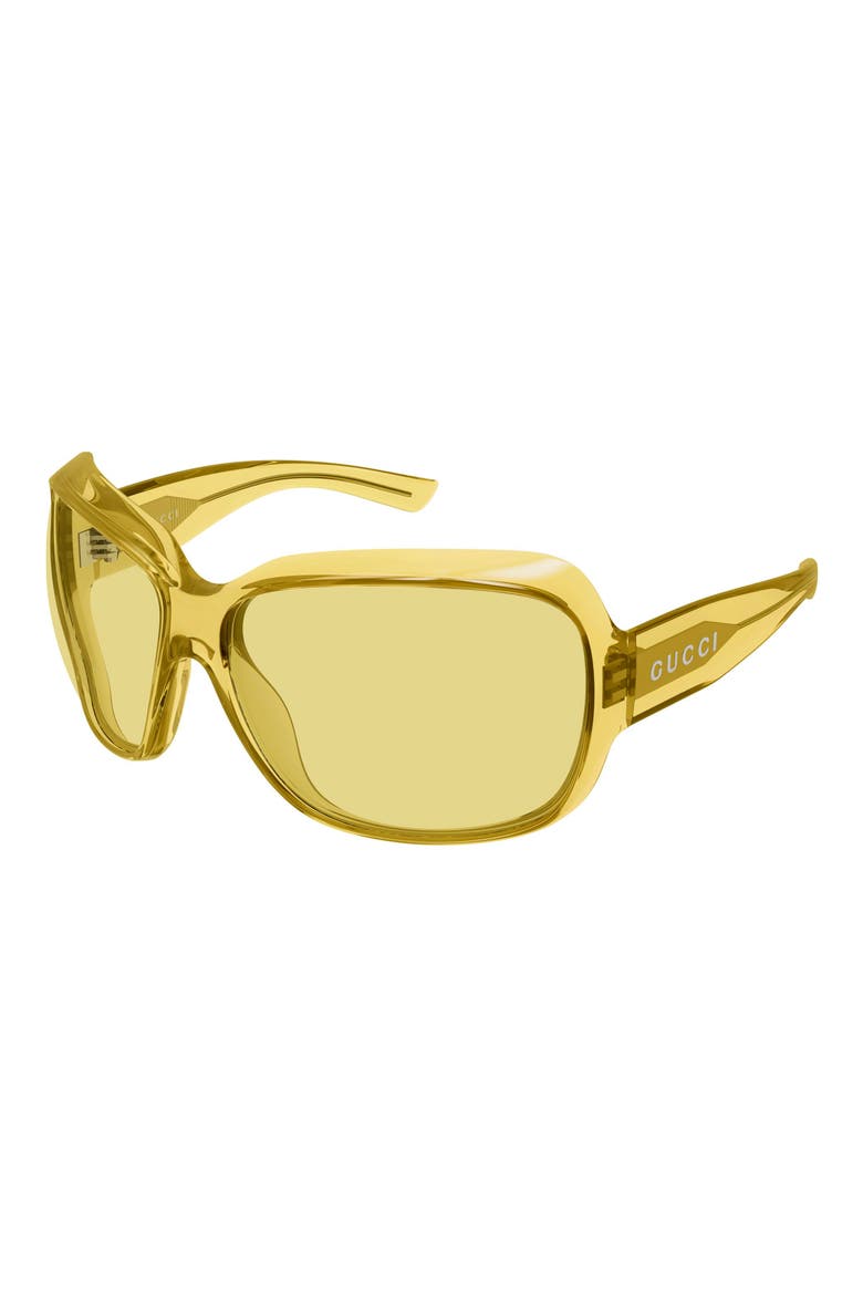 70mm Oversize Square Sunglasses, Alternate, color, YELLOW
