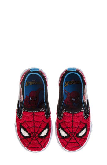 Josmo Kids' Marvel Web-face Spider-man Slip-on Sneaker In Red