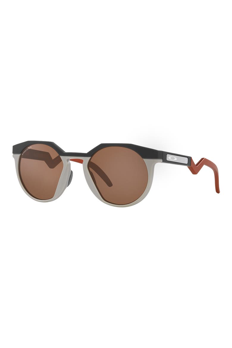 HSTN 52mm Prizm™ Round Sunglasses, Alternate, color, CARBON