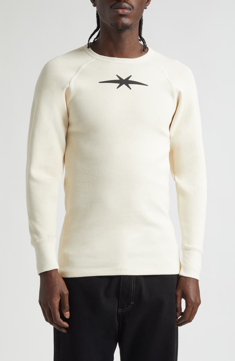 PHIPPS Logo Long Sleeve Waffle Knit T-Shirt, Main, color, Ivory