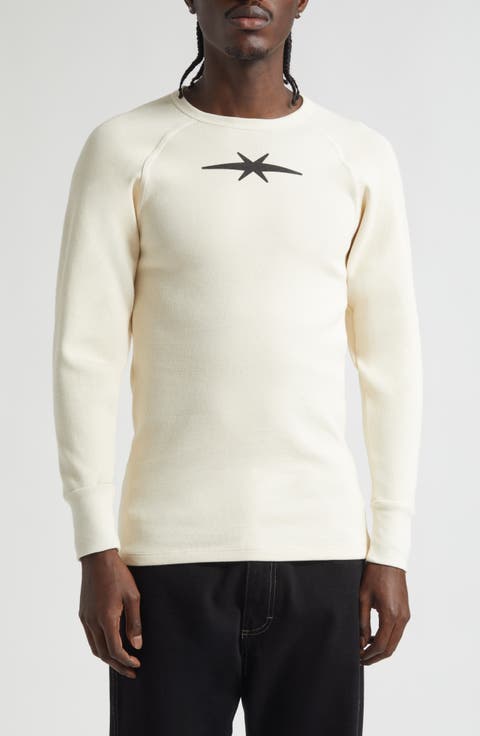 Logo Long Sleeve Waffle Knit T-Shirt