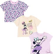 Disney Minnie Mouse 3-Pack Short Sleeve T-Shirts