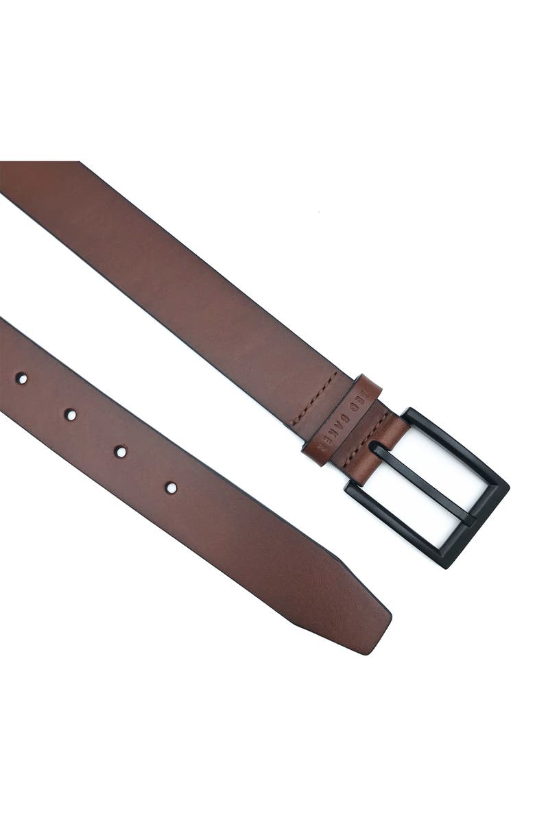Ted Baker London Leather Belt, Alternate, color, Cognac
