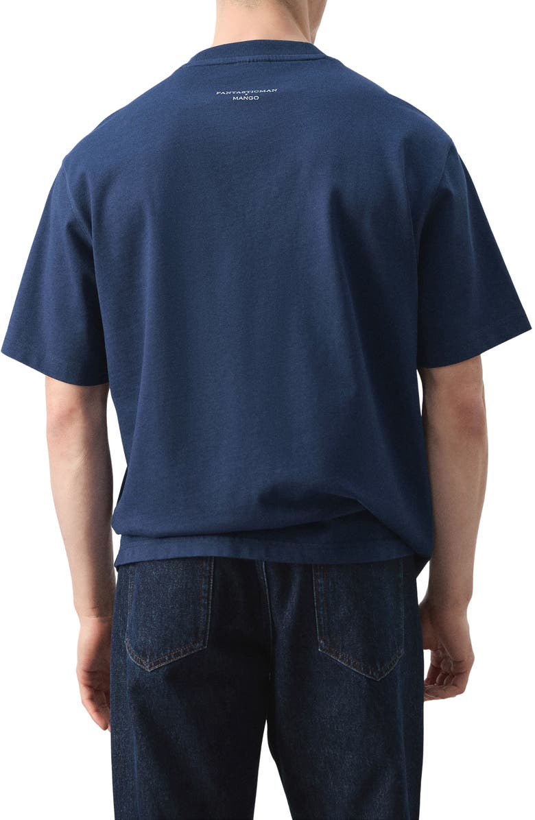 MANGO x Fantastic Man Yes Graphic T-Shirt, Alternate, color, Ink Blue