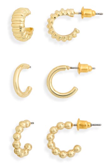 Nordstrom Rack 3-pack Huggie Hoop Earrings