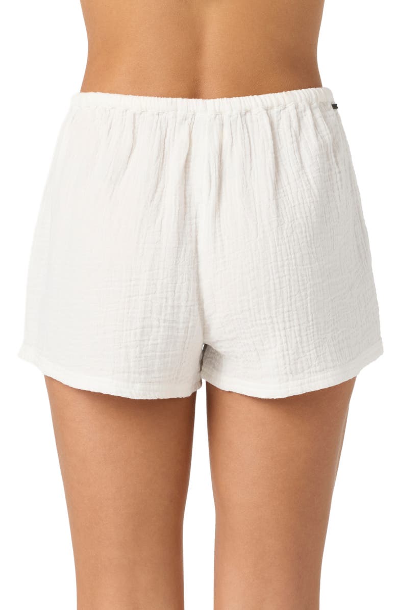 O'Neill Brenda Cotton Gauze Shorts, Alternate, color, White