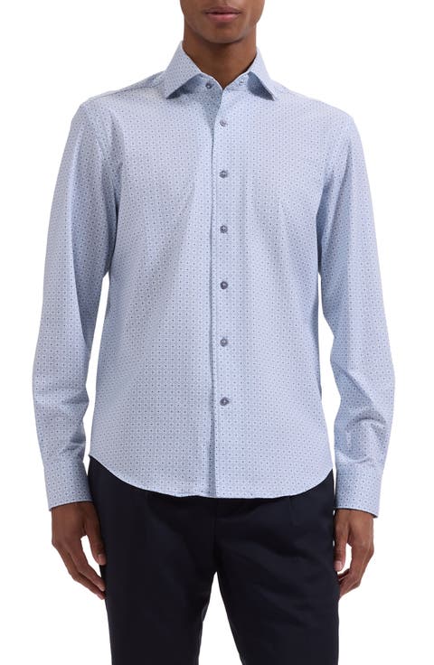 Devon OoohCotton® Tile Geo Print Button-Up Shirt