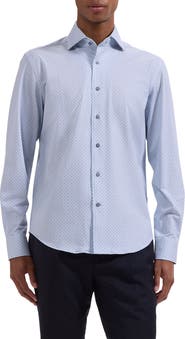 Bugatchi Devon OoohCotton® Tile Geo Print Button-Up Shirt