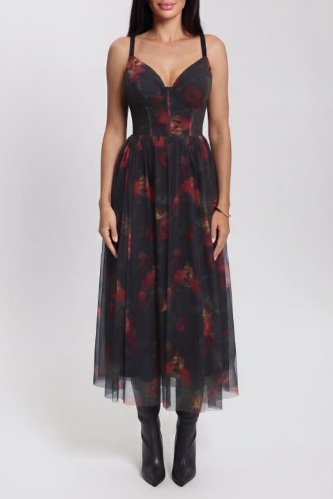 All-in-one Corset Bodice Built-in Shapewear Dress
