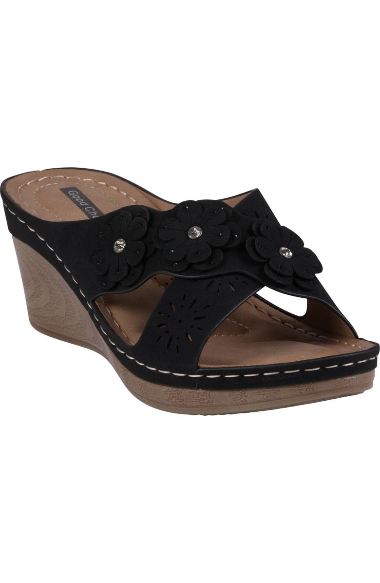 GOOD CHOICE NEW YORK Miller Platform Wedge Slide Sandal, Main, color,