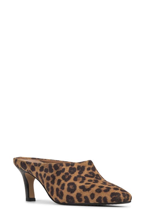 Braelynn Leather Heeled Mule