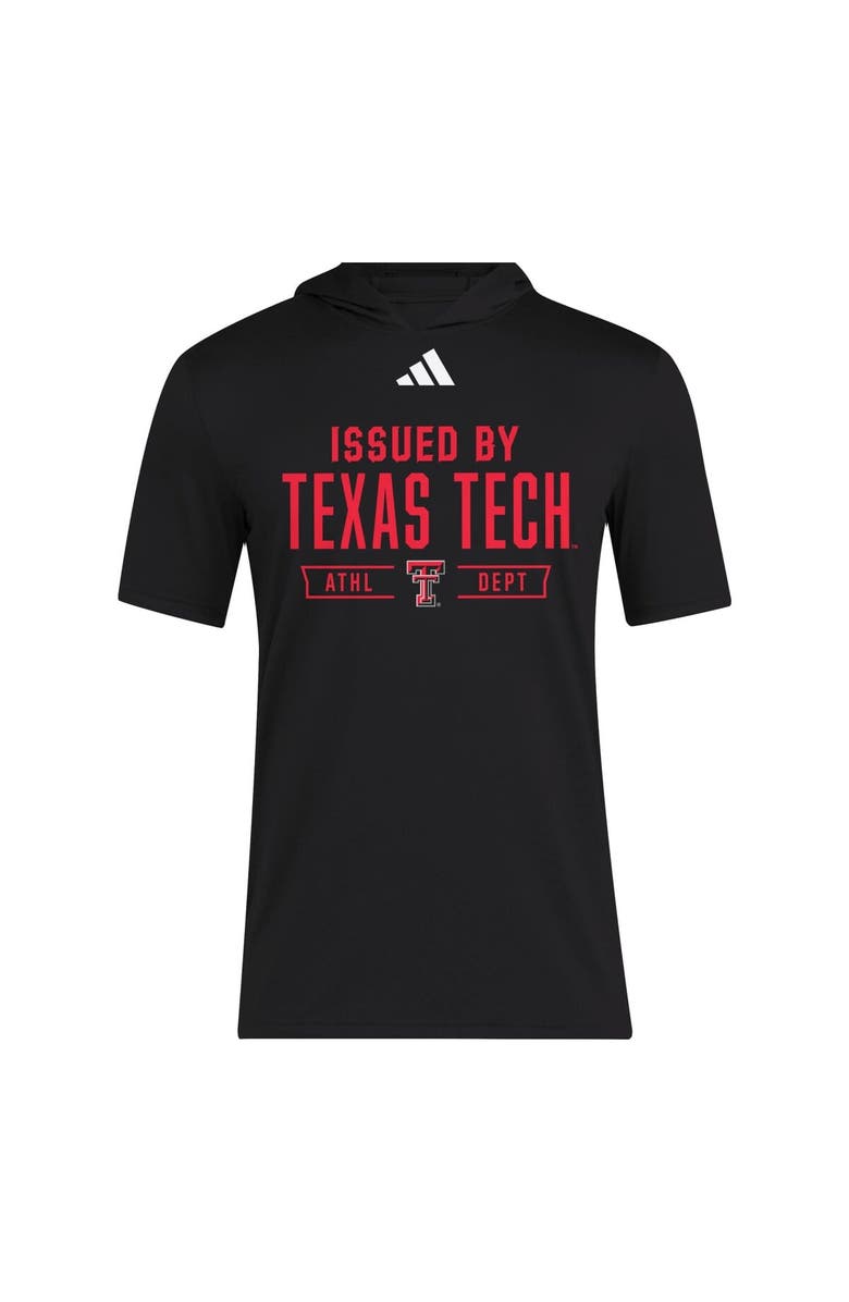 adidas Men's adidas Black Texas Tech Red Raiders 2025 AREOREADY Sideline Training Hooded T-Shirt, Alternate, color, Black