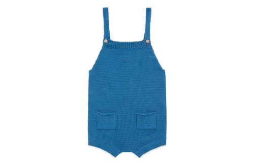 Vild House Of Little Organic Cotton Nordic Knit Playsuit In Fjord Blue