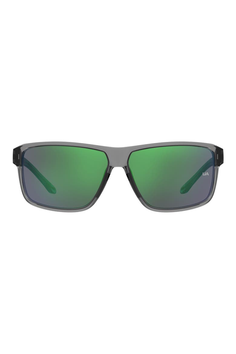Kickoff Square Sunglasses, Main, color, GREY GREEN