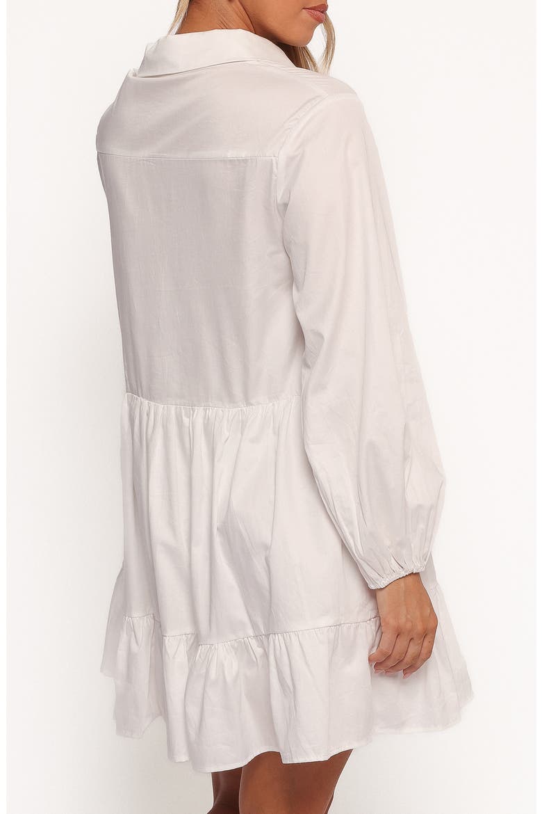 Carlotta Long Sleeve Mini Shirtdress, Alternate, color, WHITE