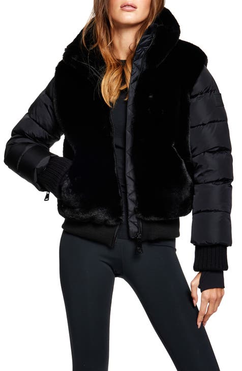 Women s Quilted Faux Fur Coats Nordstrom