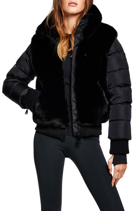 Carlie Faux Fur Quilted Down Puffer Jacket