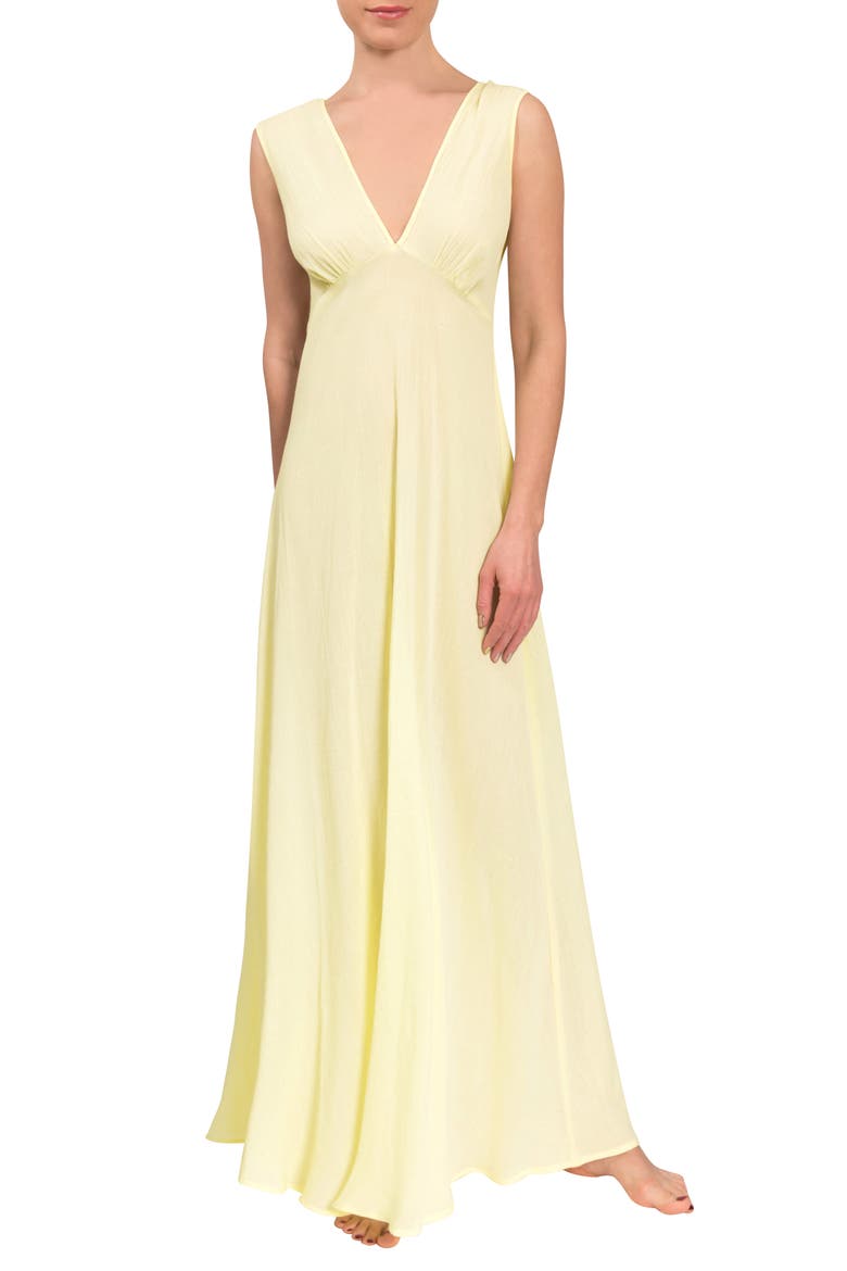 Amelia Long Nightgown, Main, color, LIMONCELLO