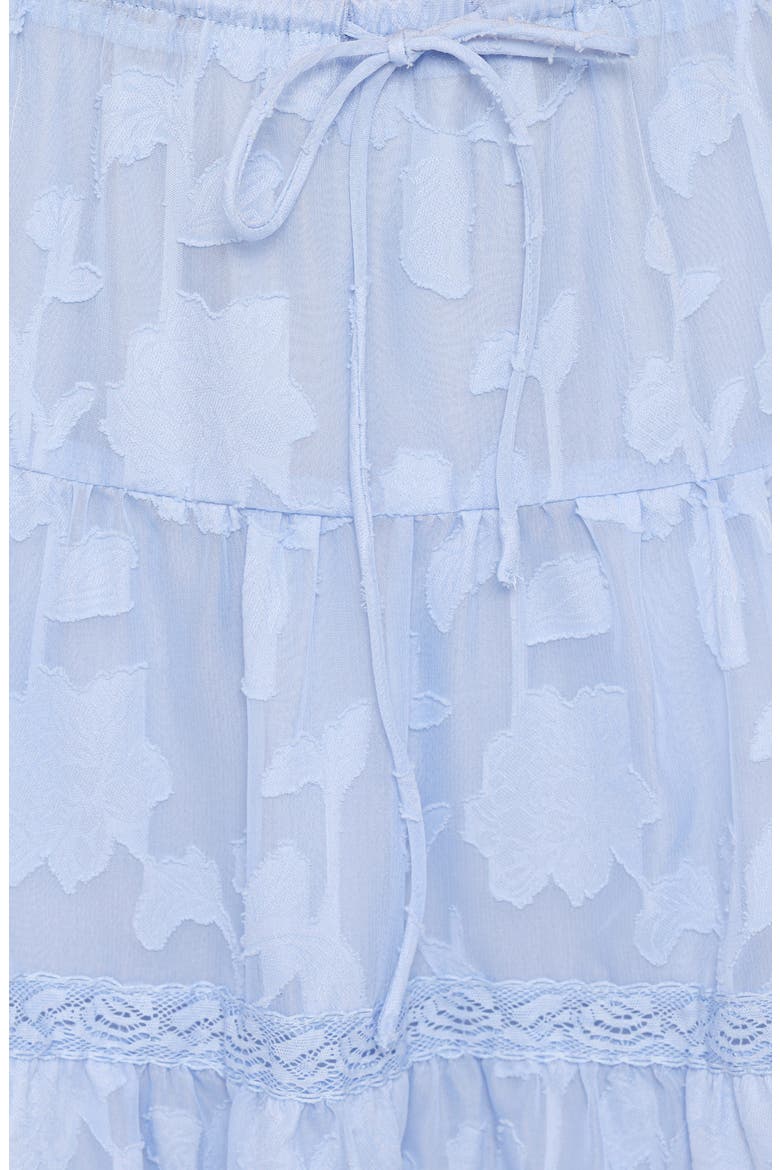 Clodagh Textured Tiered Miniskirt, Alternate, color, POWDER BLUE