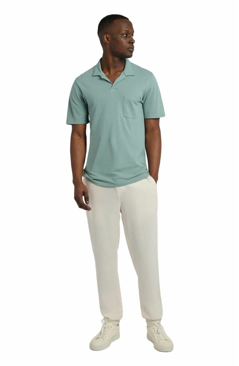 Onia Johnny Collar Pique Polo, Main, color, Jade