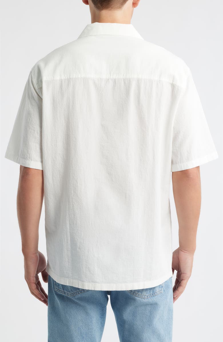 Brooklyn Industries Short Sleeve Cotton Button-Up Shirt, Alternate, color, Antique White