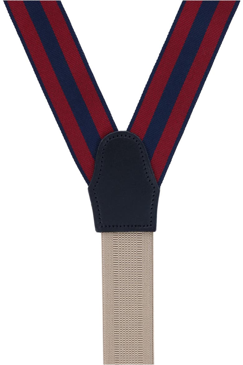 Balint Stripe Grosgrain Suspenders, Alternate, color, BURGUNDY AND NAVY