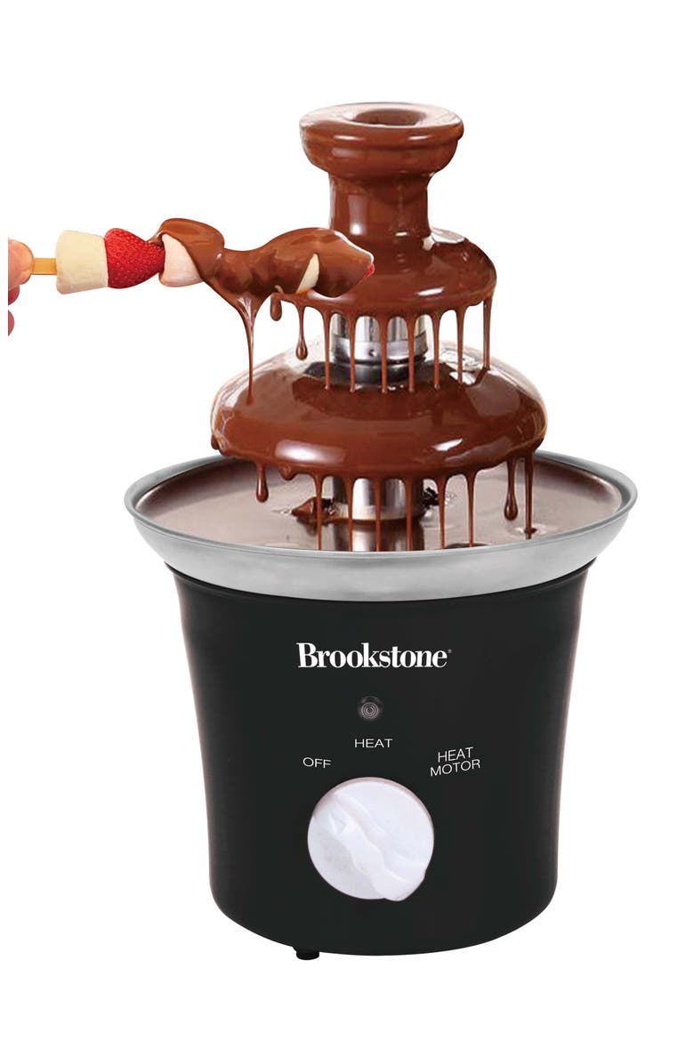 Nostalgia 3-Tier Electric Chocolate Fondue Fountain Machine, Alternate, color, BLACK