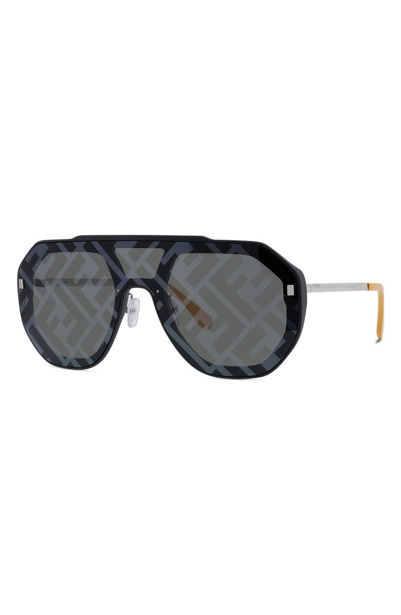 Fendi 'Fendi Mask Logo Sunglasses, Alternate, color,