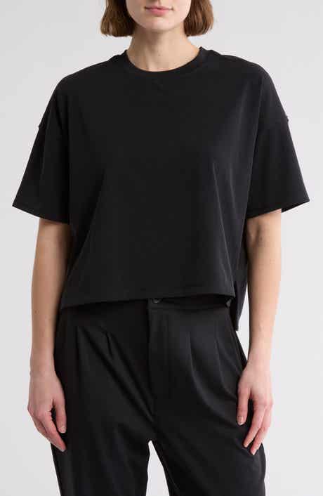 YOGALICIOUS Slinky Rib High Low Boxy Tee