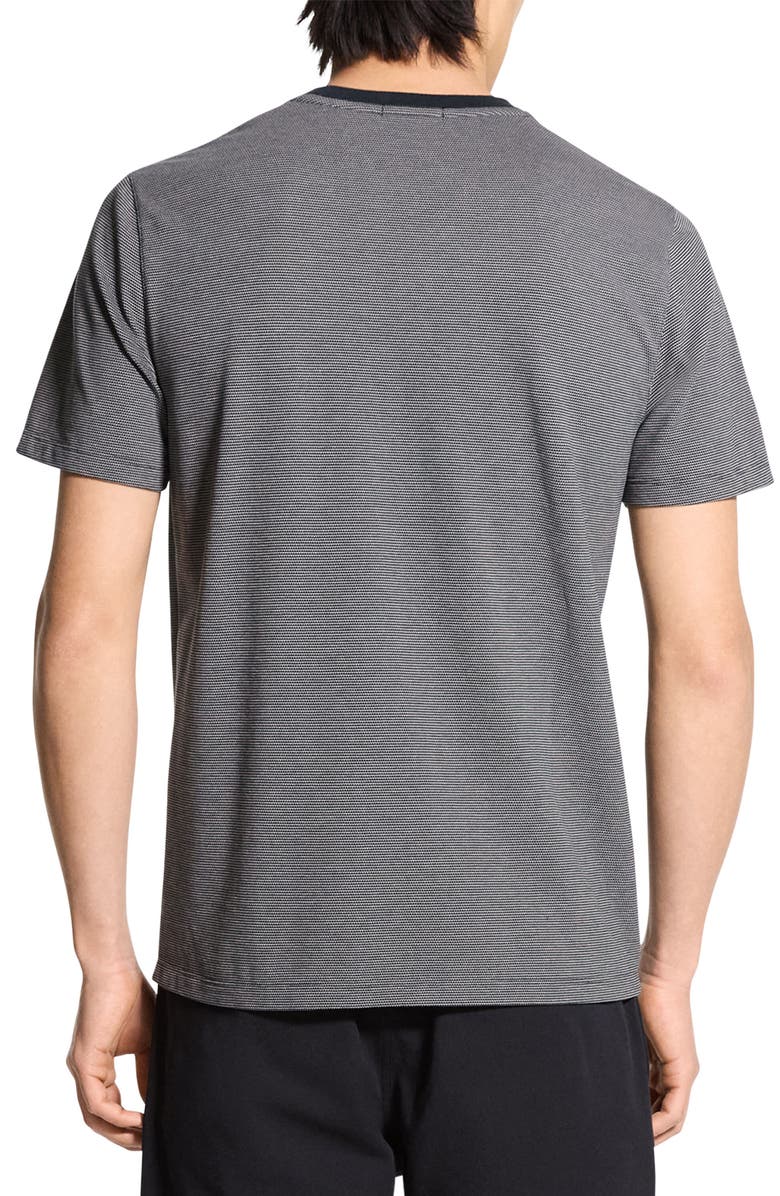 Theory Bird's Eye Ringer T-Shirt, Alternate, color, Carbon Multi