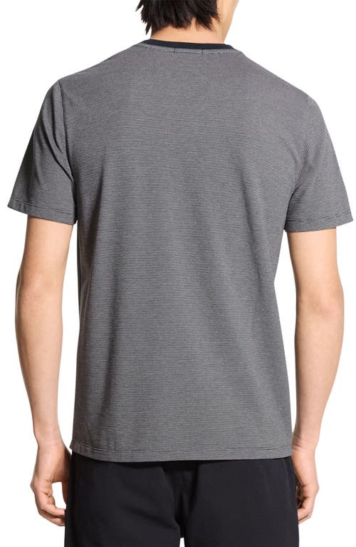 Theory Pique Crew Tee In Gray
