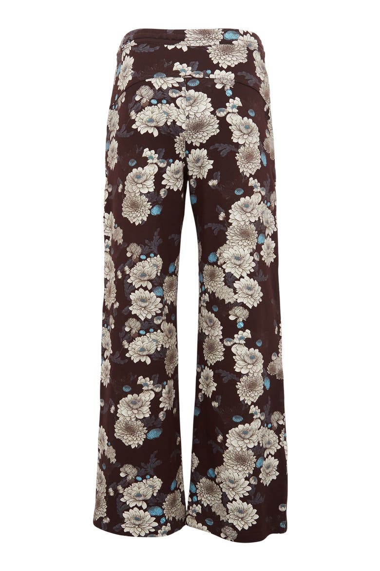 Paige Wide Leg Brushed Knit Pant, Alternate, color, Serious Floral Black