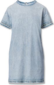 rag & bone rb Miramar Kelly Cotton Faux Denim T-Shirt Dress