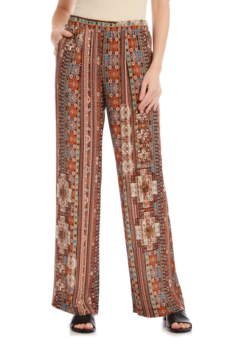 Island Print Wide Leg Pants, Main, color, PRINT