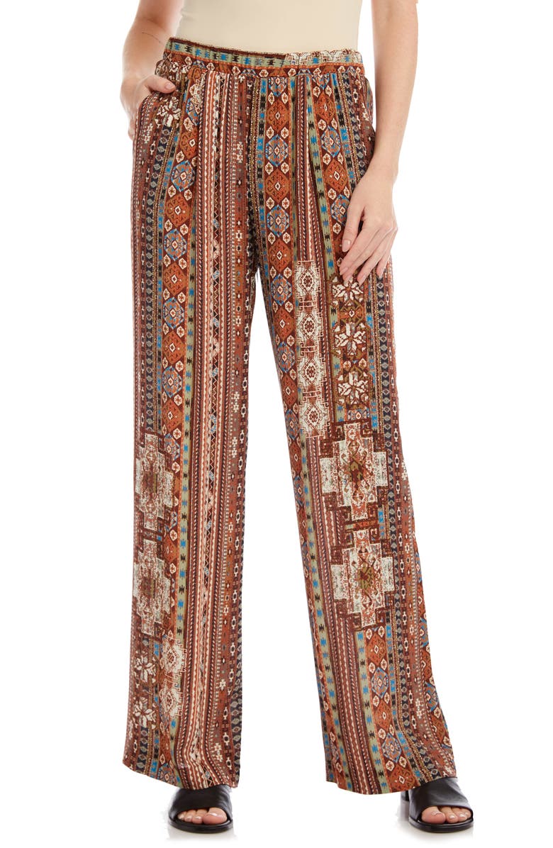Karen Kane Island Print Wide Leg Pants, Main, color,