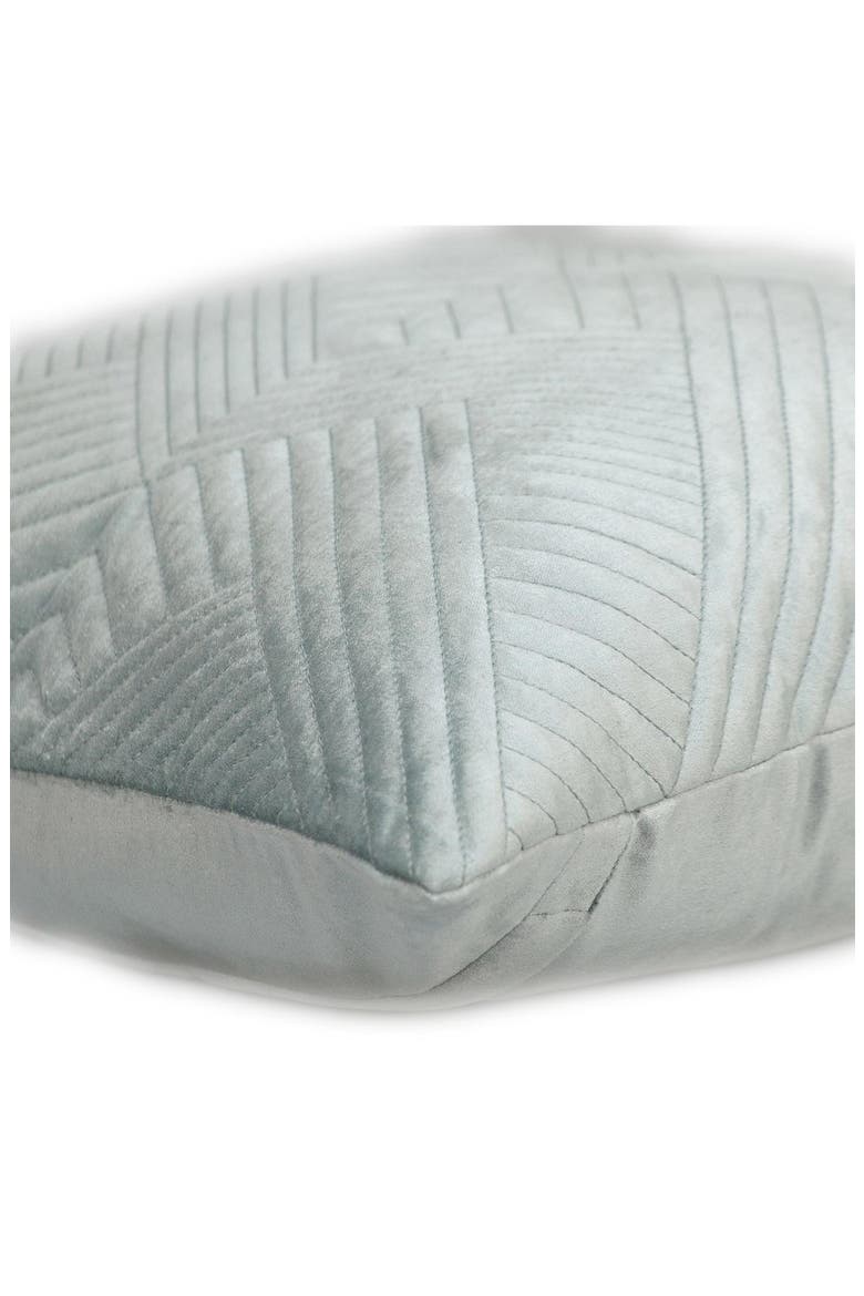 Gaia Topstitched Throw Pillow, Alternate, color, GREY