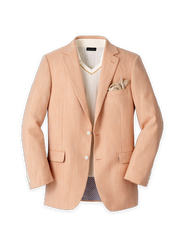 Paul Fredrick Cotton Blend Herringbone Single Breasted Notch Lapel Sport Coat