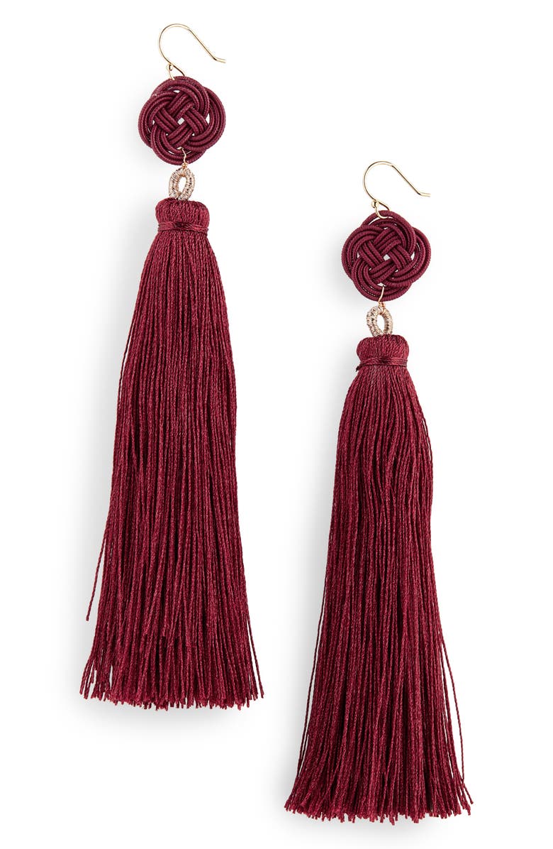 Serefina Tassel Drop Earrings, Main, color, 