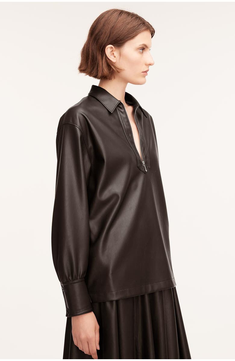 Rebecca Taylor Vegan Leather Pullover, Alternate, color,