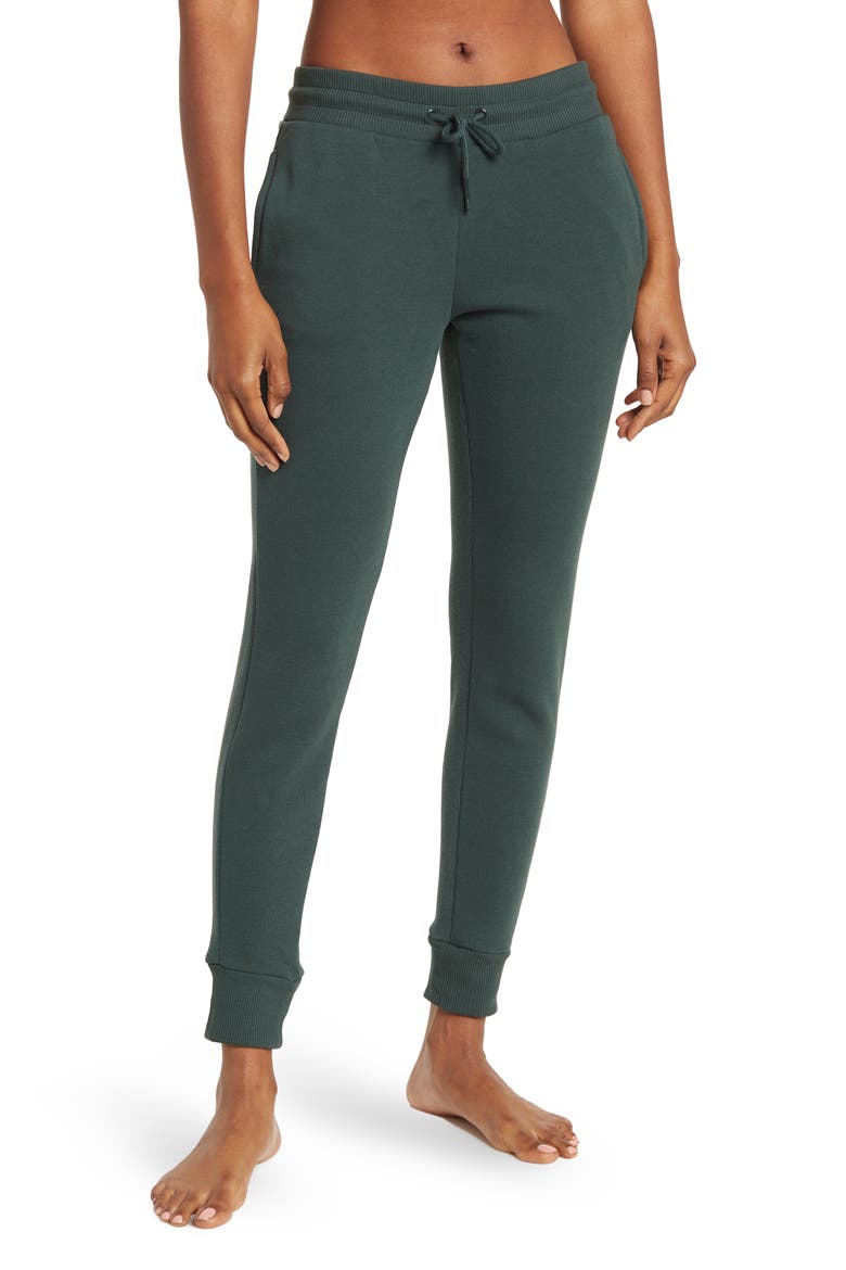 Brushed Knit Joggers, Main, color, DARKEST SPRUCE